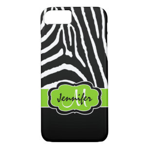 Coque iPhone 7 Zebra Stripes Lime vert