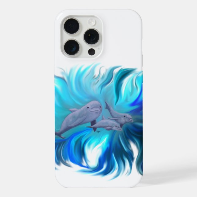 Coque iPhone À l'école du dauphin (Verso)