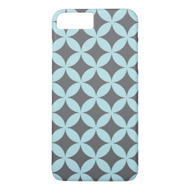 Coque iphone à motif bleu et gris (Dos)