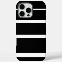 Coque iphone à rayures noir et blanc