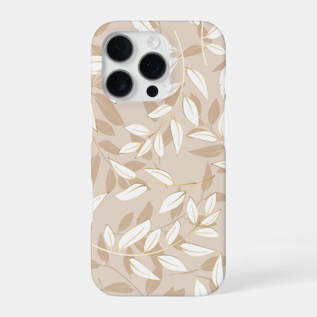 Coque iPhone A seamless pattern featuring stylized leaves (Verso)