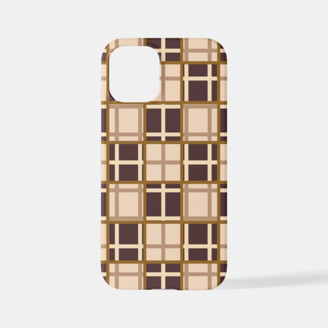 Coque iPhone Abstract Shades of Brown iPhone 12 Mini Case (Verso)