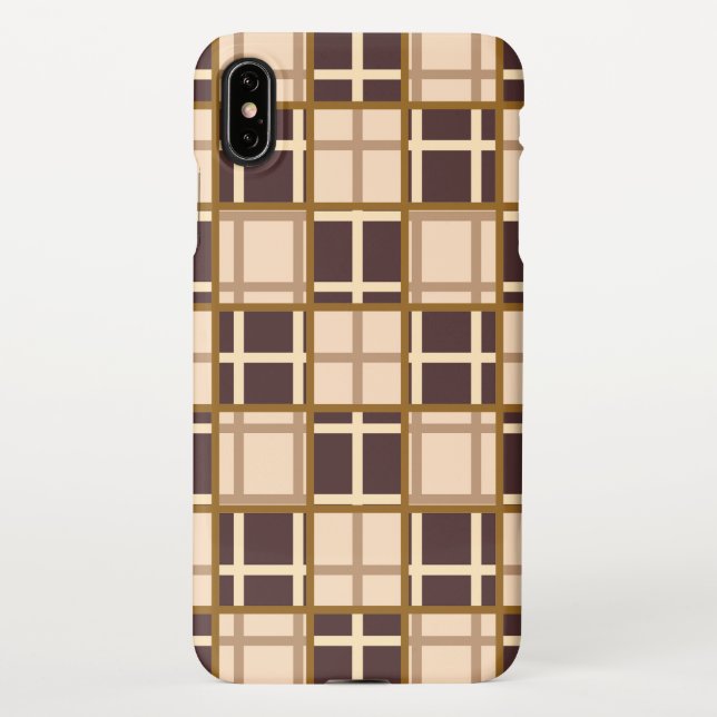 Coque iPhone Abstract Shades of Brown iPhone XS Max Case (Dos)