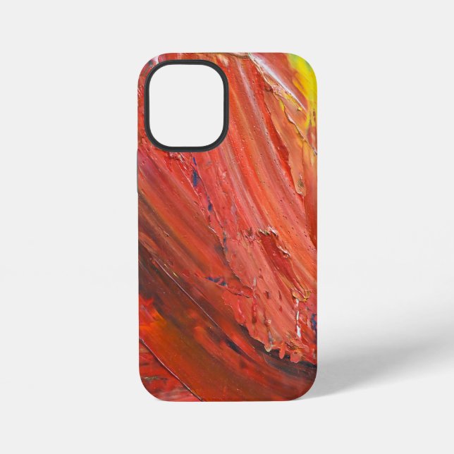 Coque iPhone Abstract Vertical Gesture in Red (Verso)