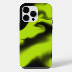 Coque Pour Pour iPhone 14 Pro Max Abstrait 3 en noir et vert citron