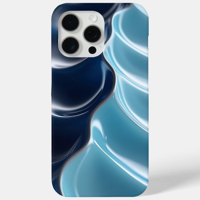 Coque iphone Abstrait bleu brillant (Verso)