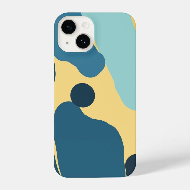 Coque iPhone Abstrait Contemporain — Motif géométrique à couleu (Verso)