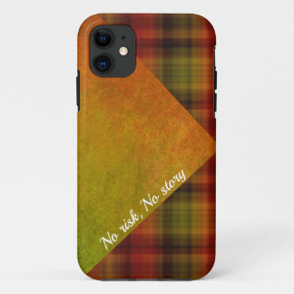 Coque iphone abstrait de plaid orange