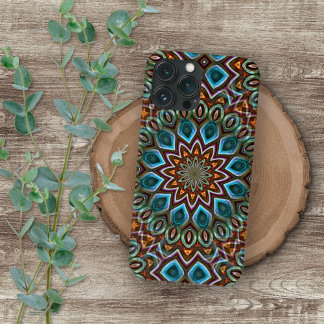 Coque iPhone 12 Pro Max Abstrait élégant Art moderne bohème Mandala