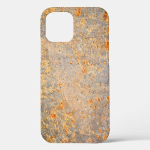 Coque iPhone 12 Abstrait grunge métallique rusté fond abstrait, ag