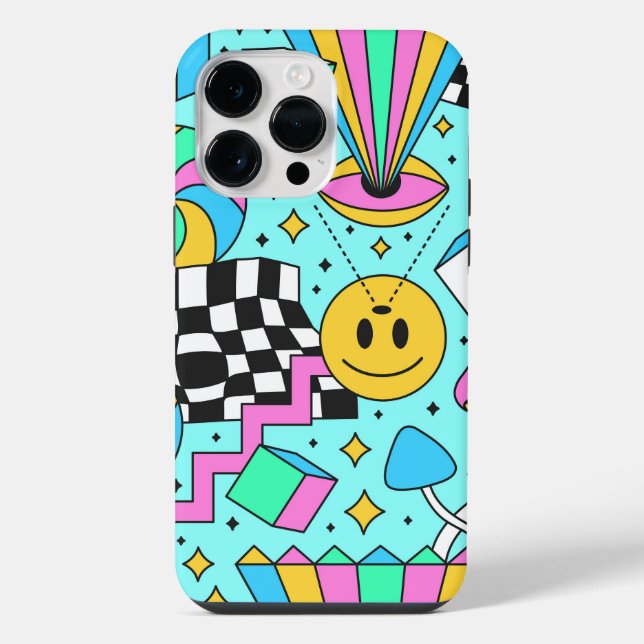 Coque iPhone Abstrait Hippie Tendance (Verso)