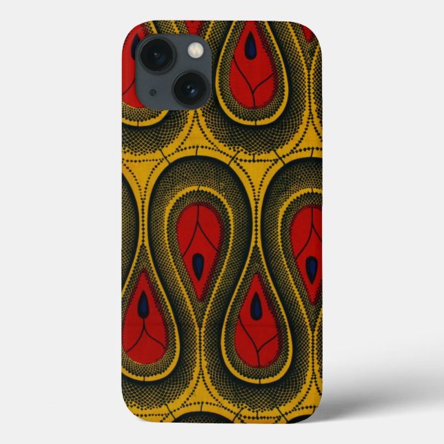 Coque iphone africain de tissu (Verso)
