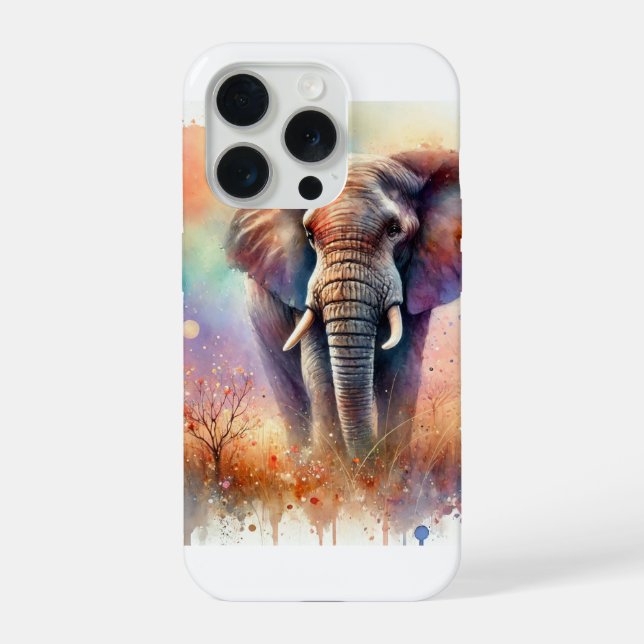 Coque iPhone African Savanna Elephant 300724AREF132 - Watercolo (Verso)