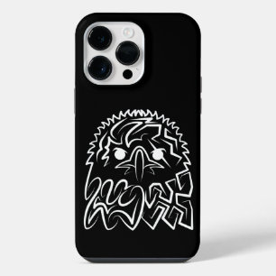 Coque Pour Pour iPhone 14 Pro Max Aigle tribal noir et blanc