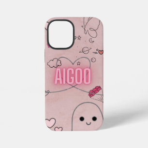 Coque iPhone 12 Mini Aigoo – Étui de téléphone aux vibes roses Kawaii