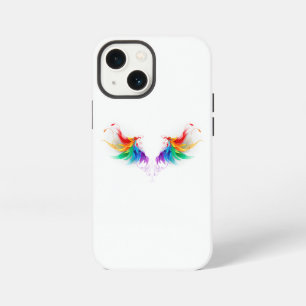 Etui iPhone 13 Mini Ailes arc-en-ciel douces
