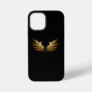 Coque iPhone 12 Mini Ailes d'ange dorées sur fond noir