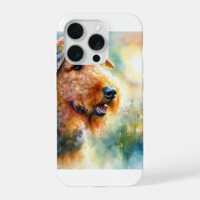 Coque iPhone Airedale terrier in the summer light 110924AREF117 (Verso)