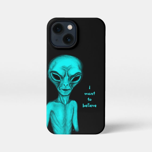 Coque iPhone Alien, je veux croire (Verso)