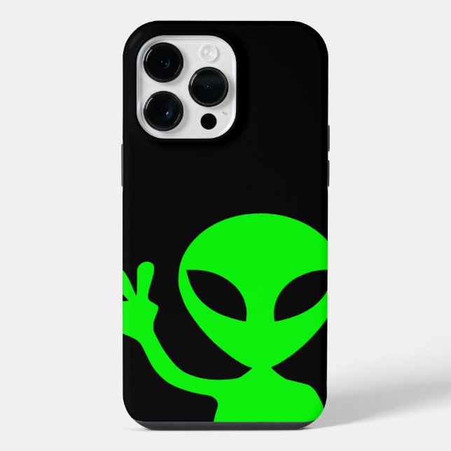 Coque iPhone Alien vert (Verso)