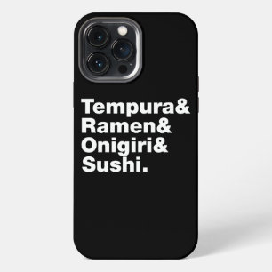 Etui iPhone 13 Pro Max Aliments japonais Tempura & Ramen & Onigiri & Sush