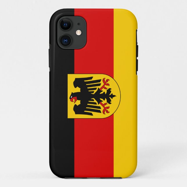Coque iphone allemand de drapeau (Dos)