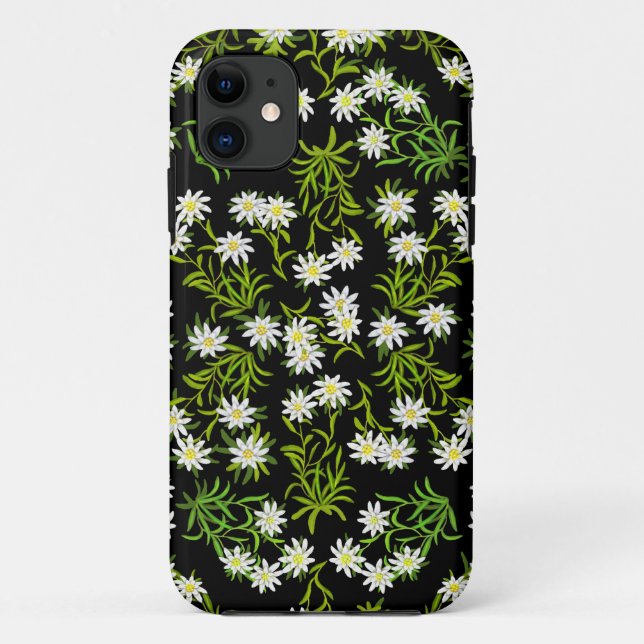 Coque iphone alpin de fleurs d'edelweiss suisse (Dos)