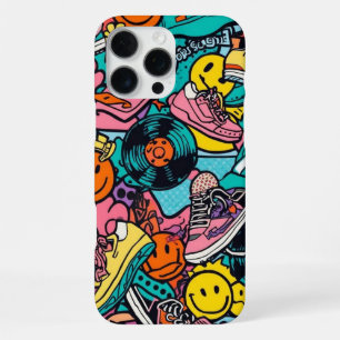 Coque iPhone 16 Pro Max Amateur de musique rétro des années 80 