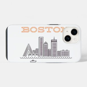 Coque Pour iPhone 14 Amérique Skyline de la ville de Boston, Boston Ma