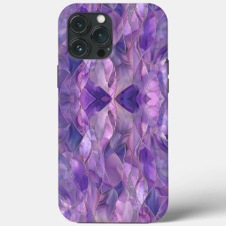 Etui iPhone 13 Pro Max Améthyste Éthérée Élégante Abstraction Violette
