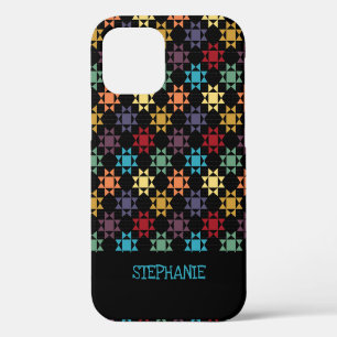 Coque iPhone 12 Pro Amish Quilt Imprimer Couleurs Lumineuses Personnal