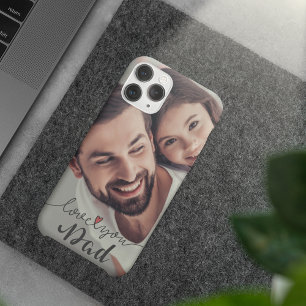 Coque Pour iPhone 14 Plus Amour moderne, photo de votre père