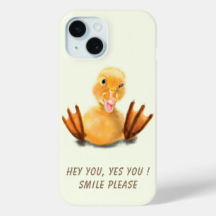 Coque iphone amusant avec canard Jaune - Smile