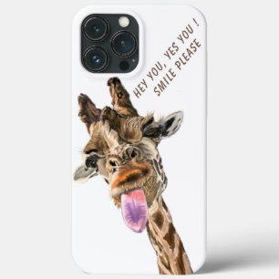 Coque iphone amusant avec Giraffe Joueuse Texte pe