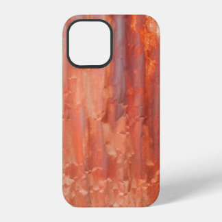 Coque iPhone 12 Ancien fond en zinc dans un style vintage. Mur rou