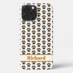 Etui iPhone 13 Pro Max Animal Paw Silhouette Thanksgiving Custom White