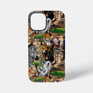 Coque iPhone 12 Mini Animaux sauvages de la Savane africaine