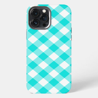 Etui iPhone 13 Pro Max Aqua En vichy