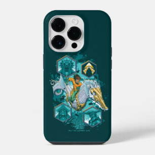 Coque Pour iPhone 14 Plus Aquaman chevauchant un hippocampe à travers les ro