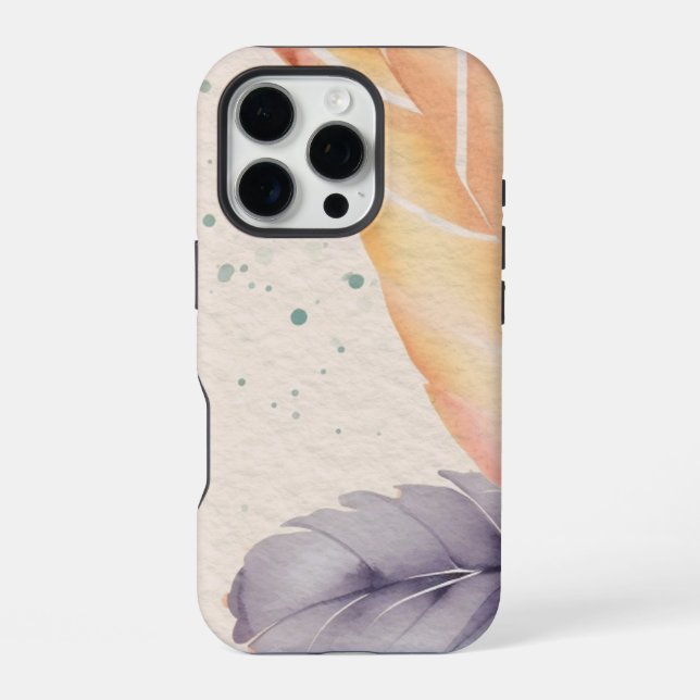 Coque iPhone Aquarelle Abstraite Florale Arrière - plan sur pap (Verso)