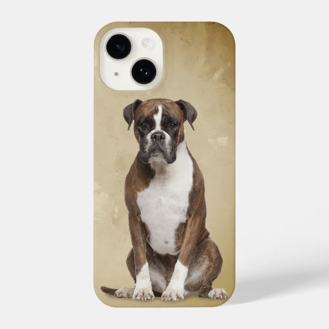 Coque iPhone Aquarelle Boxe Chien Animal animal animal animal a (Verso)