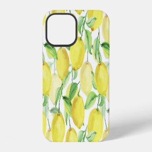 Coque iPhone 12 Aquarelle juteuse : peinture vibrante de citron