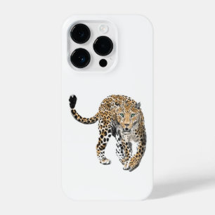 Coque Pour iPhone 14 Plus aquarelle léopard jungle chat peint vert animal