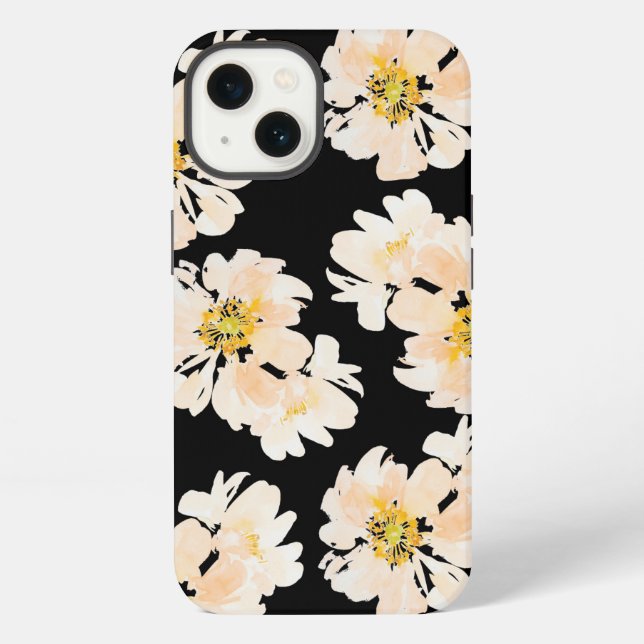 Coque iPhone Aquarelle Les fleurs rougissent les pivoines sur l (Verso)