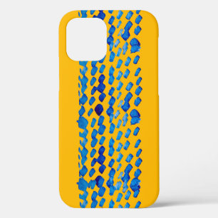 Coque iPhone 12 Aquarelle motif transparent avec taches abstraites