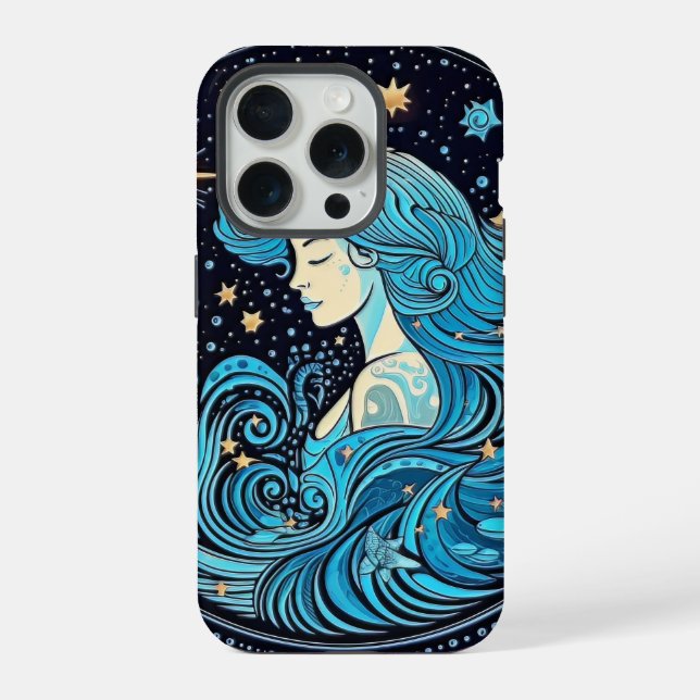Coque iPhone Aquarius Zodiac (Verso)