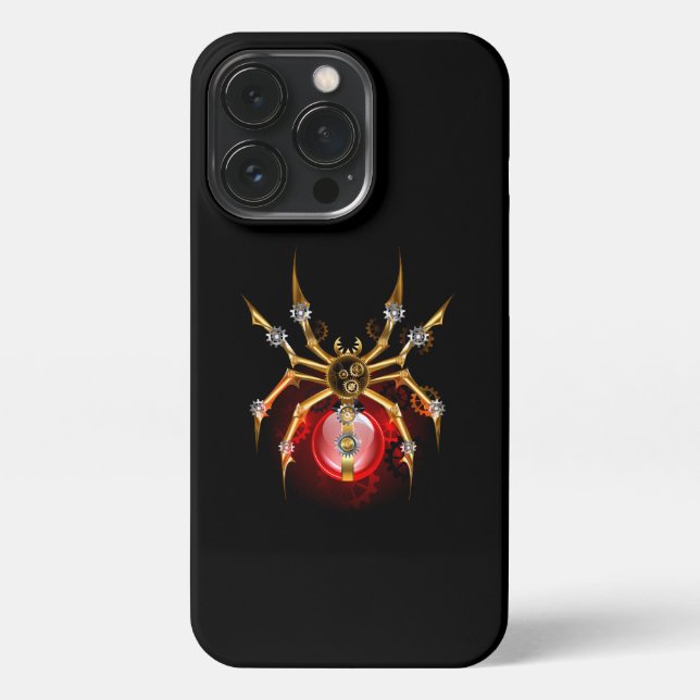 Coque iPhone Araignée en vapeur noire (Verso)