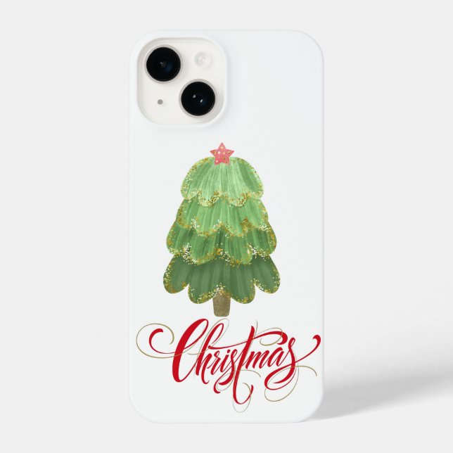 Coque iPhone Arbre de Noël (Verso)