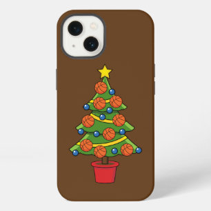 Etui iPhone 13 Arbre de Noël de basket-ball