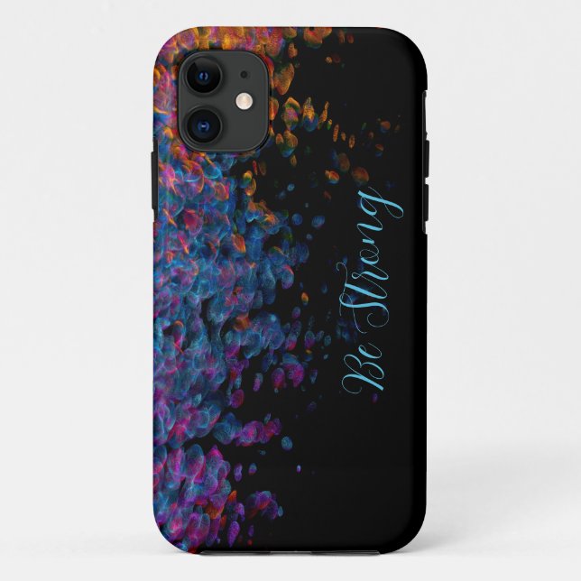 Coque iphone arc-en-ciel abstrait (Dos)